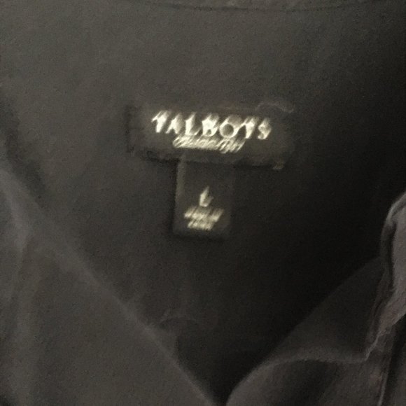 Talbots Black Silk Long Sleeve Blouse - Picture 3 of 3